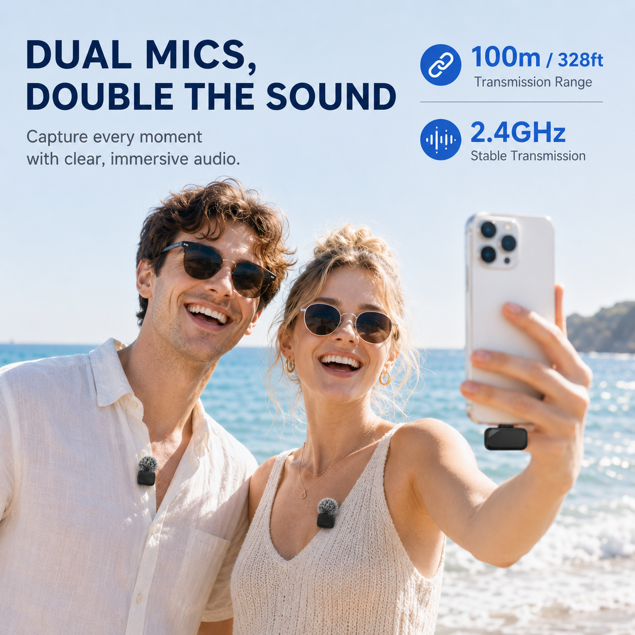 AliExpress Mini Wireless Clip-On Microphone, Smart Noise Reduction, Long Battery Life, Perfect for Live Streaming, Podcasts, and Vlogs., view 6