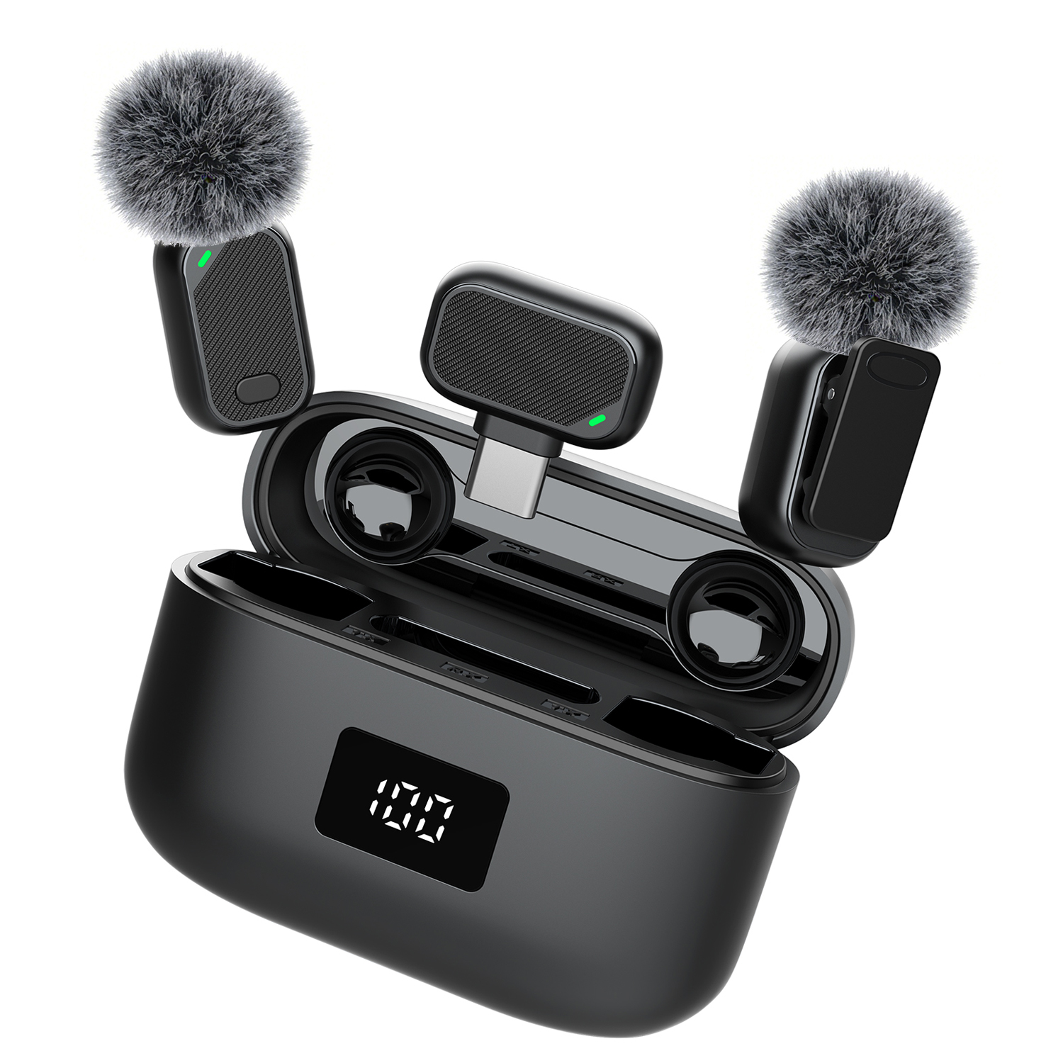 AliExpress Mini Wireless Lavalier Microphone with Charging Case, 2.4G Noise Cancelling Lapel Mic for Type-C, Vlog/Live/Video Recording