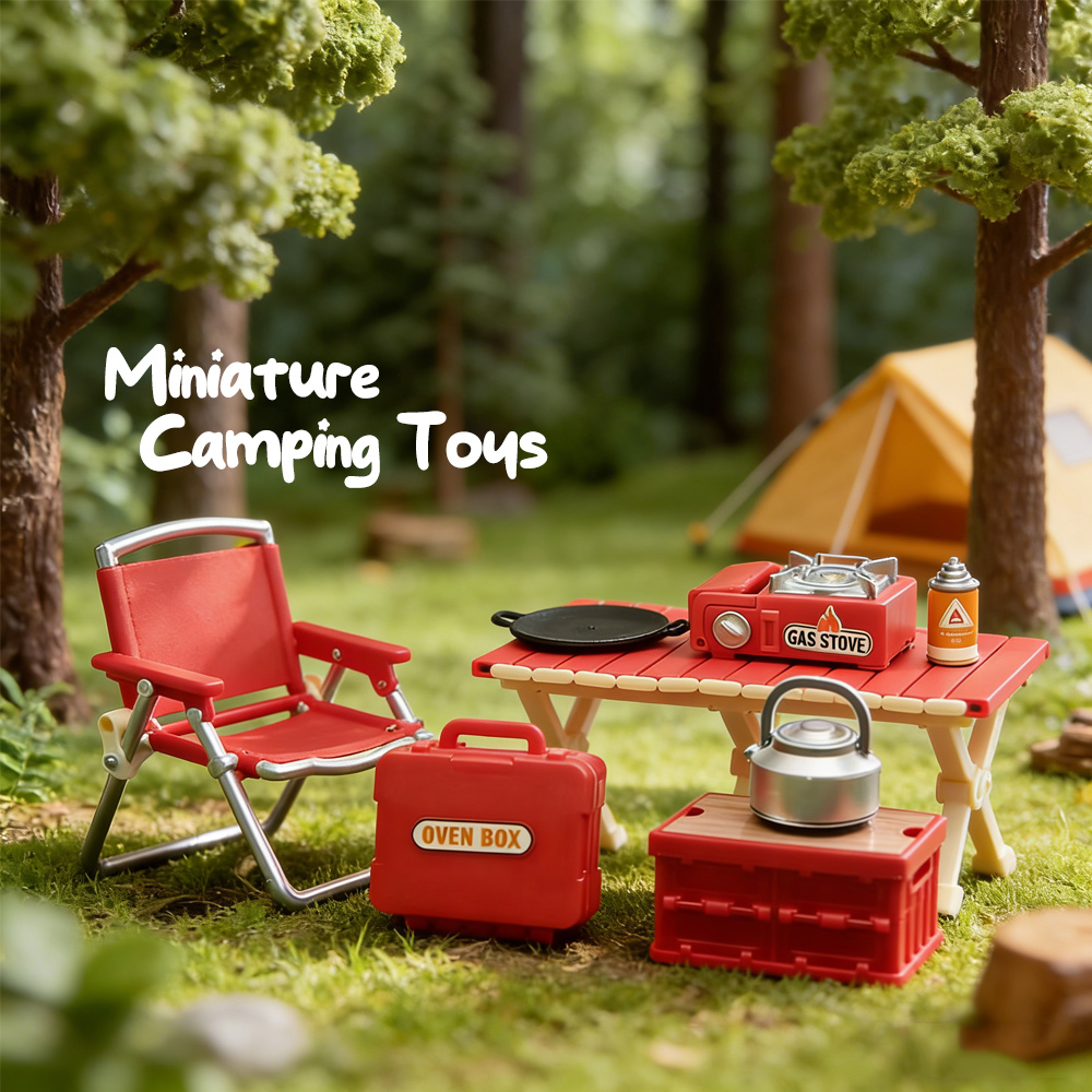 AliExpress Miniature Camping Picnic Model Set, Dollhouse Accessories, DIY Craft Decorations, Photography Props, Tiny Landscape Ornaments