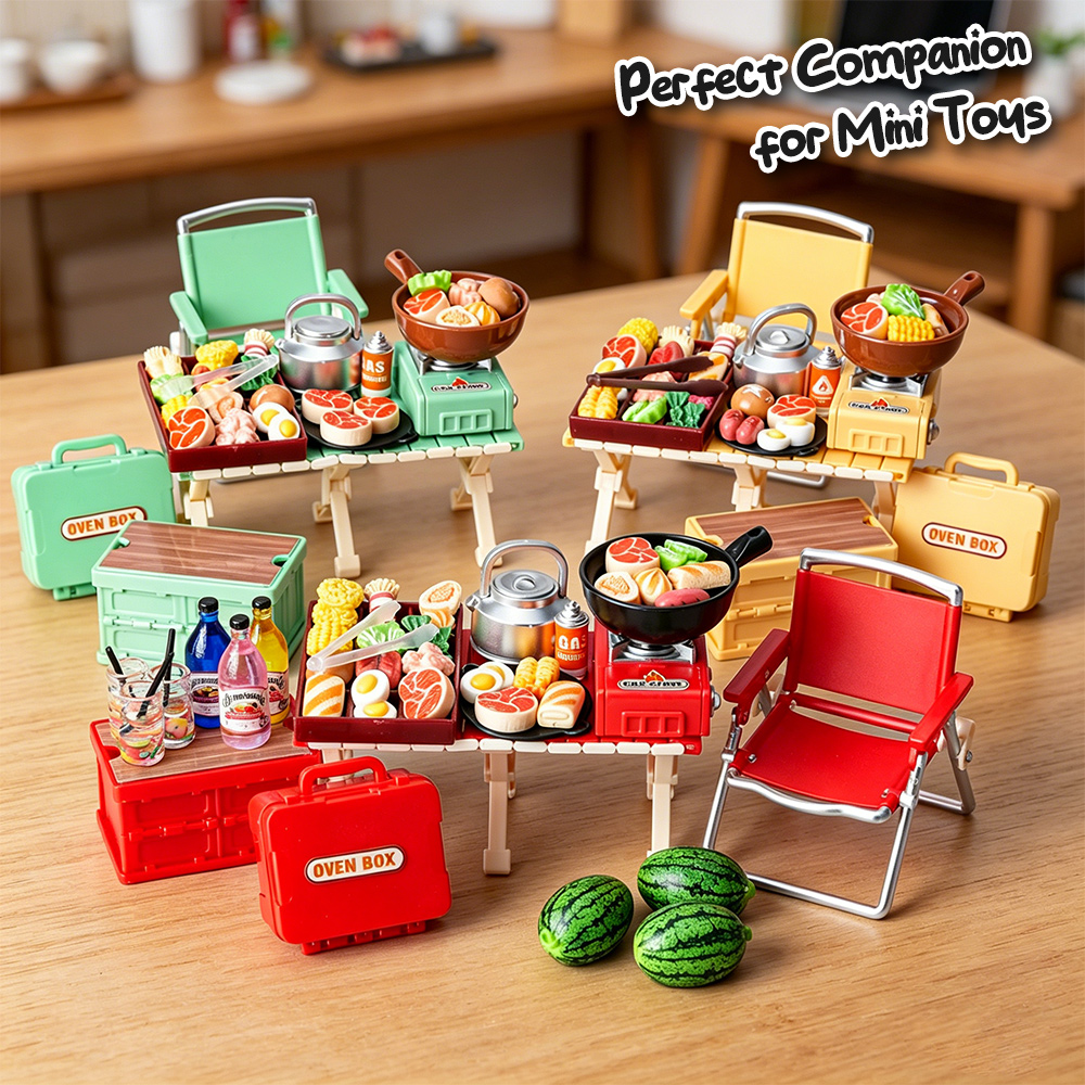 AliExpress Miniature Camping Picnic Model Set, Dollhouse Accessories, DIY Craft Decorations, Photography Props, Tiny Landscape Ornaments, view 2