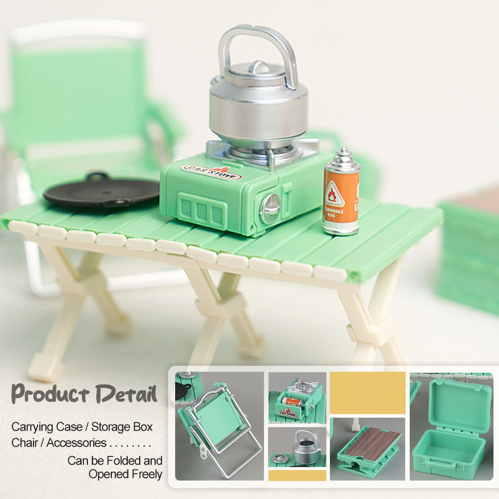 AliExpress Miniature Camping Picnic Model Set, Dollhouse Accessories, DIY Craft Decorations, Photography Props, Tiny Landscape Ornaments, view 3