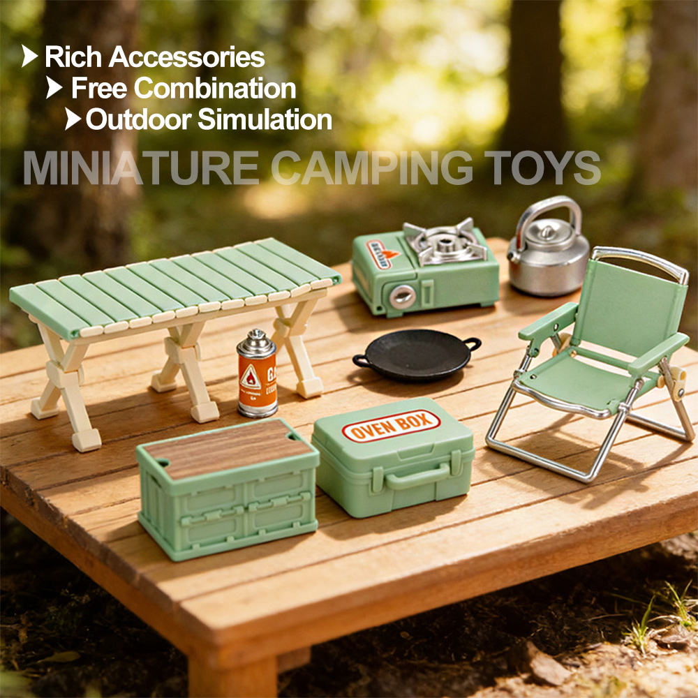 AliExpress Miniature Camping Picnic Model Set, Dollhouse Accessories, DIY Craft Decorations, Photography Props, Tiny Landscape Ornaments, view 4