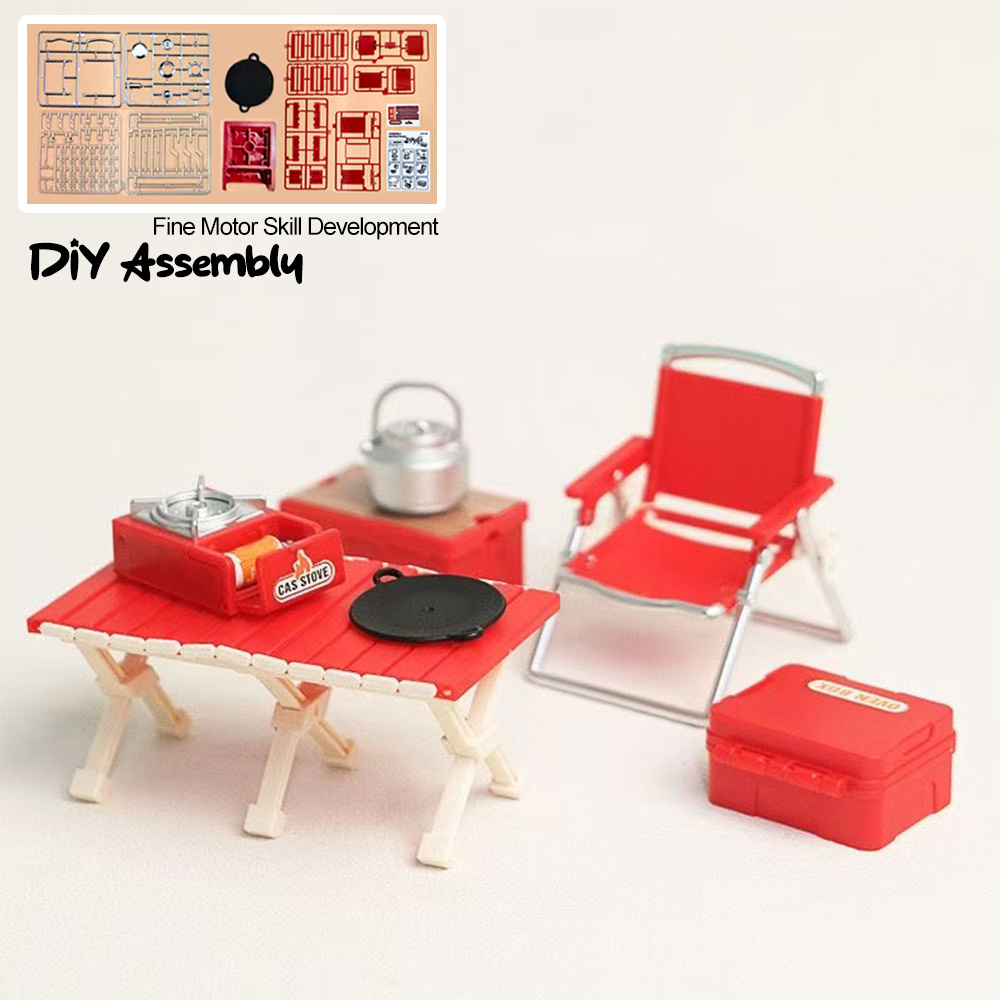 AliExpress Miniature Camping Picnic Model Set, Dollhouse Accessories, DIY Craft Decorations, Photography Props, Tiny Landscape Ornaments, view 5