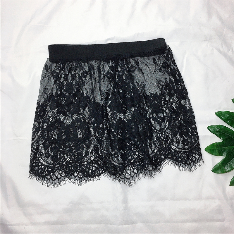 AliExpress Miniskirt Sexy Transparent Lace Mesh Skirt Shirt Extender Women Summer Mini Black White Short Micro Skirt Ladies Underskirt