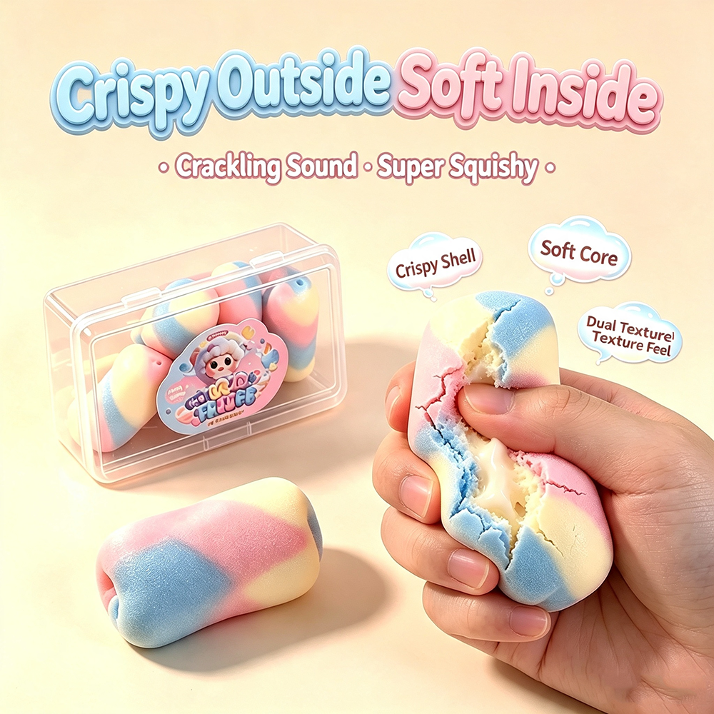 AliExpress Mint Chocolate Crispy Wax Ball Squishy Toy Crunch Sound Squeeze Reshaped Handmade Stress Relief Fidget Toy Wit Storage Box Gift, view 2
