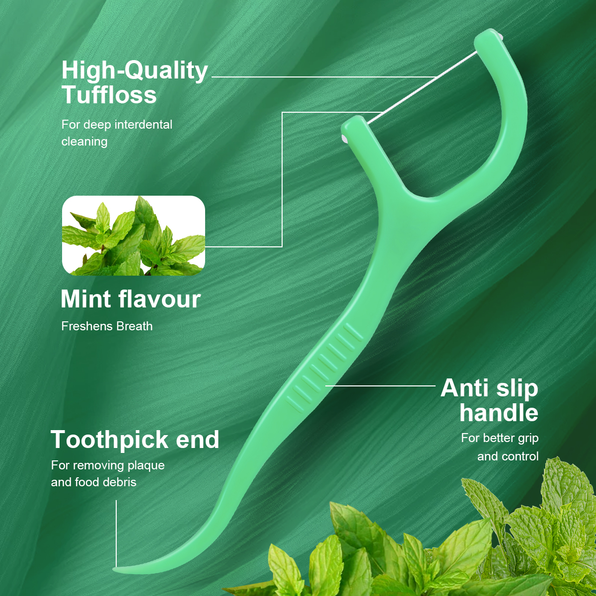 AliExpress Mint Dental Floss Sticks for Interdental Cleaning, view 4