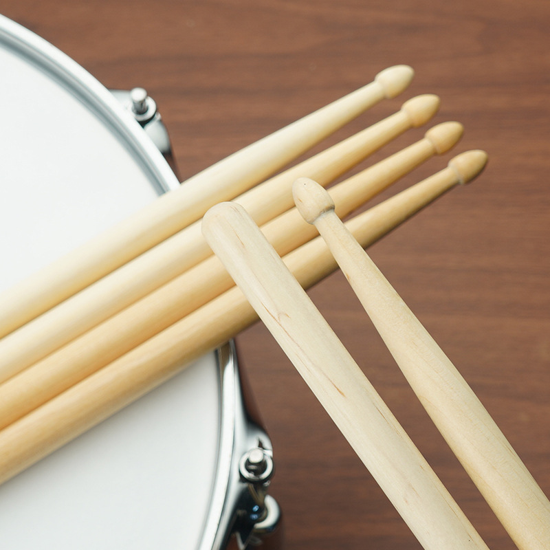 AliExpress Miwayer 1 Pairs 5A/7A Premium Maple Drumsticks Mallets Ideal for All Ages Durable Practice Drum Sticks for Jazz and Percu, view 2