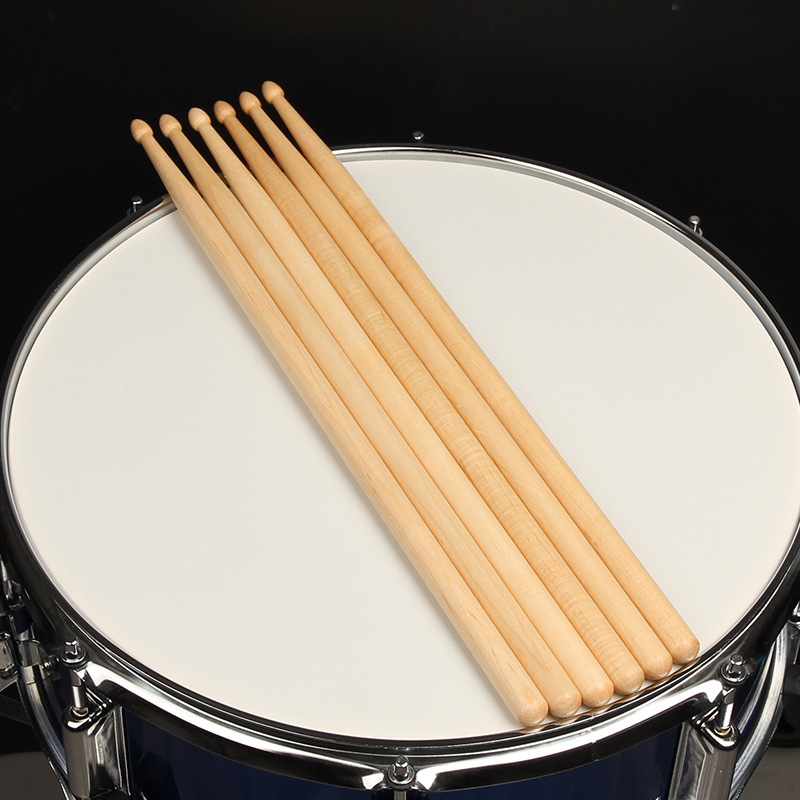 AliExpress Miwayer 1 Pairs 5A/7A Premium Maple Drumsticks Mallets Ideal for All Ages Durable Practice Drum Sticks for Jazz and Percu, view 3