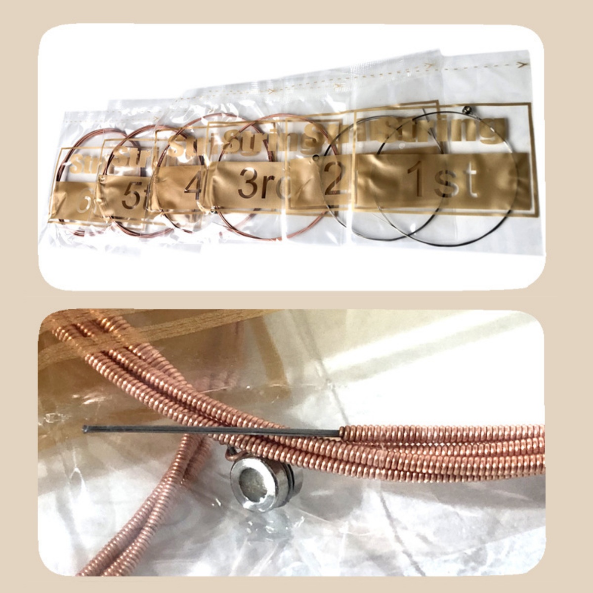 AliExpress Miwayer 1 Set/6 String AG01 Acoustic Guitar Strings- Quality Steel Core,Coated Copper Alloy Wound /for Guitar Strings Replace, view 5