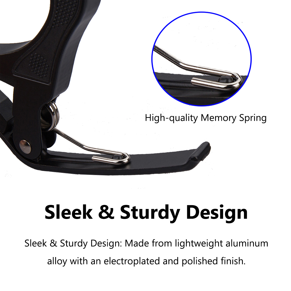 AliExpress Miwayer 1PC Professional Aluminum Alloy Guitar Big Capo - Memory Spring, 5 Colors, Protects Neck & Perfect Intonation, view 4