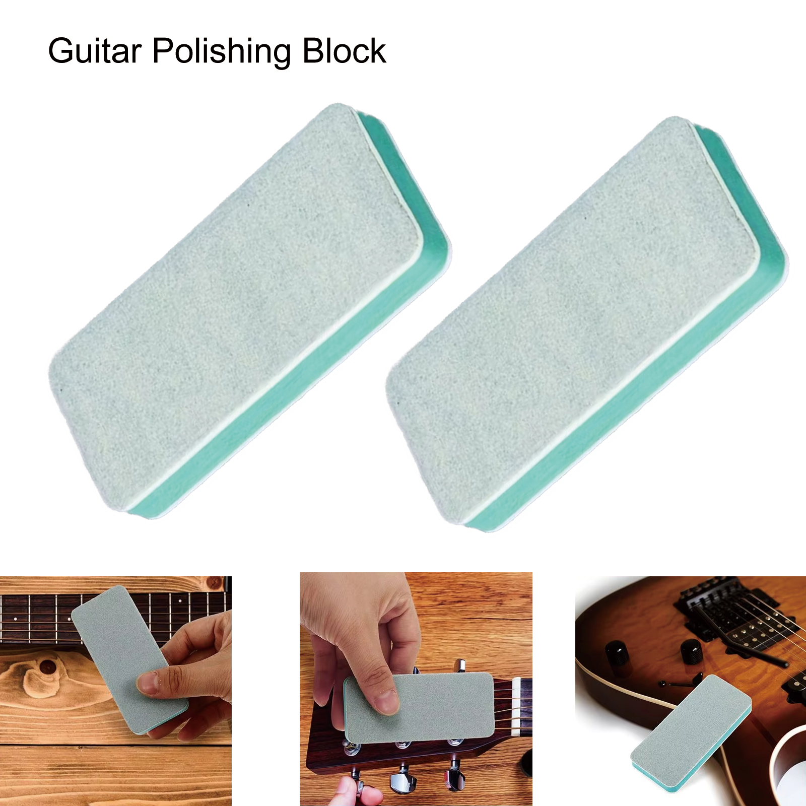 AliExpress Miwayer 2/4 Pcs Double-Sided 1000 Grit Sanding Block for Guitar Fretboard Polishing Care - Fret Cleaning Tool