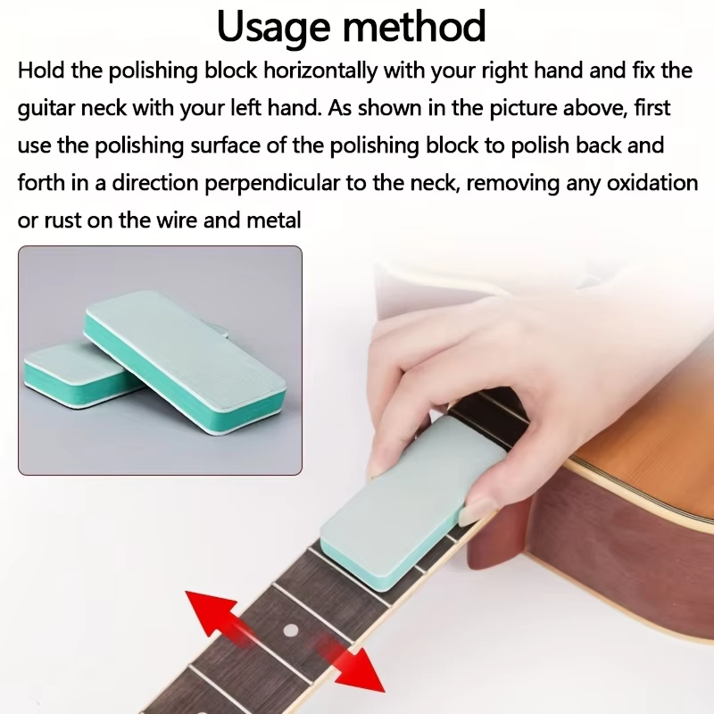 AliExpress Miwayer 2/4 Pcs Double-Sided 1000 Grit Sanding Block for Guitar Fretboard Polishing Care - Fret Cleaning Tool, view 4