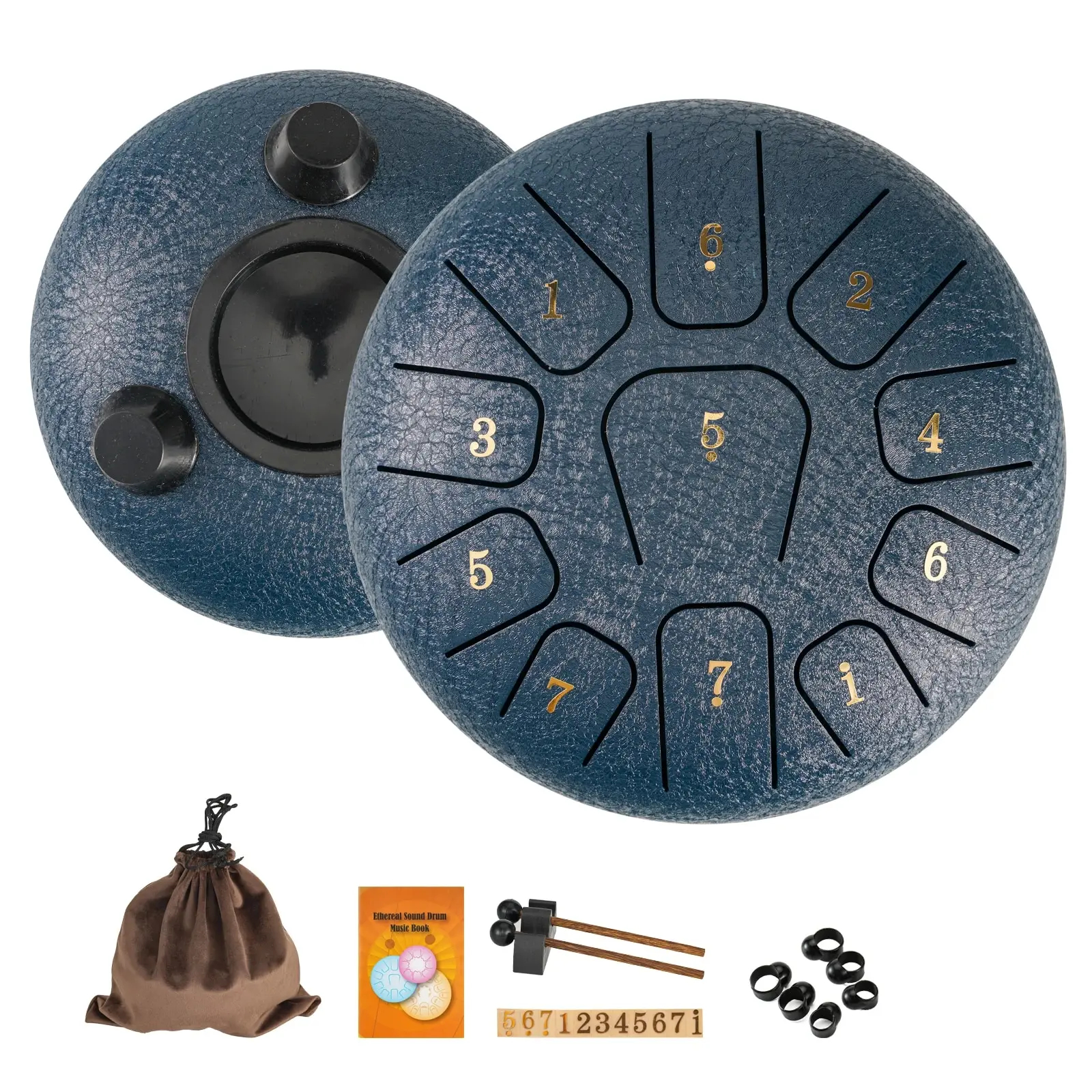 AliExpress Miwayer 6" Steel Tongue Drum Gift Set | 11-Note Sound Healing Instrument w/Tuning Kit | Yoga/Meditation/Anxiety Relief Tool