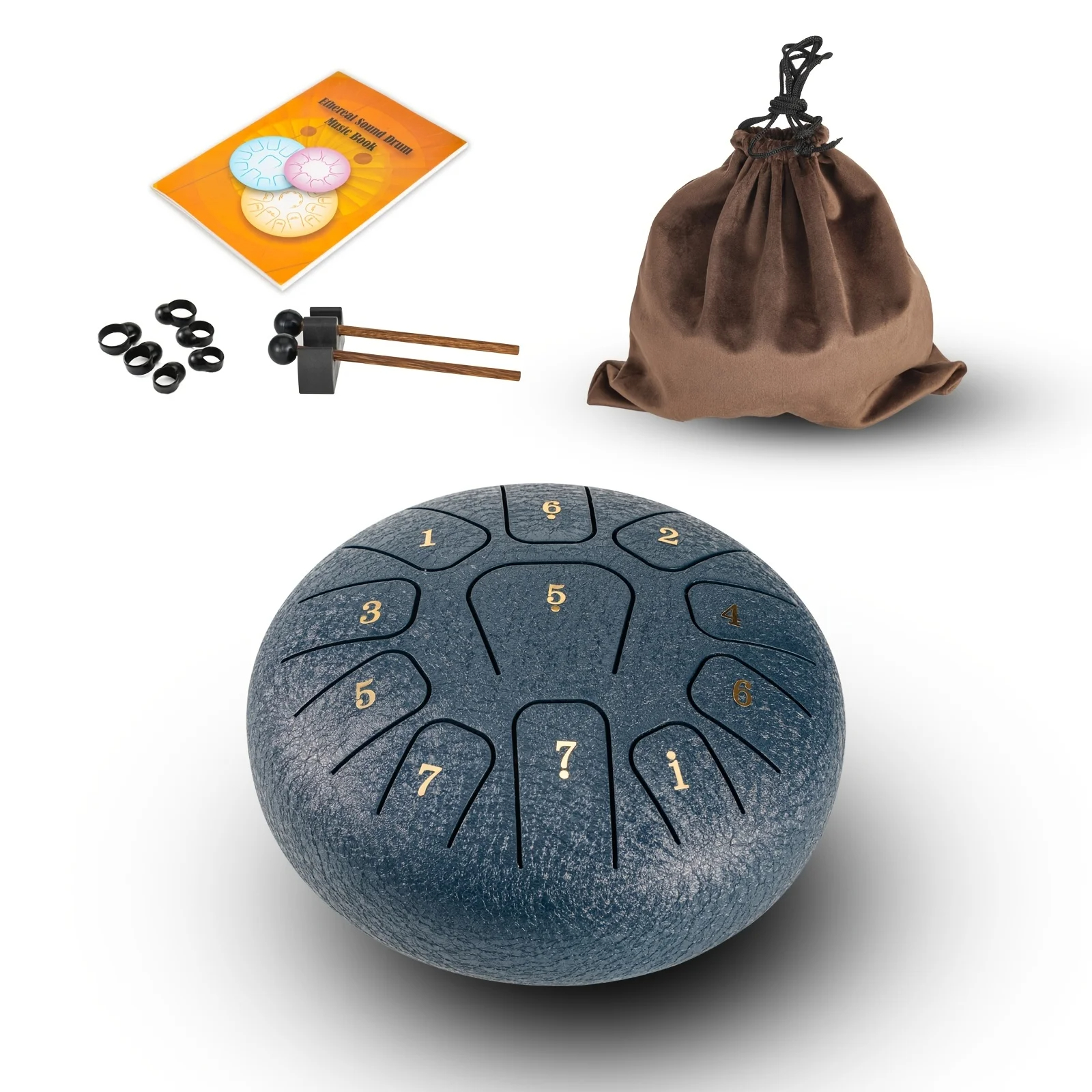 AliExpress Miwayer 6" Steel Tongue Drum Gift Set | 11-Note Sound Healing Instrument w/Tuning Kit | Yoga/Meditation/Anxiety Relief Tool, view 6