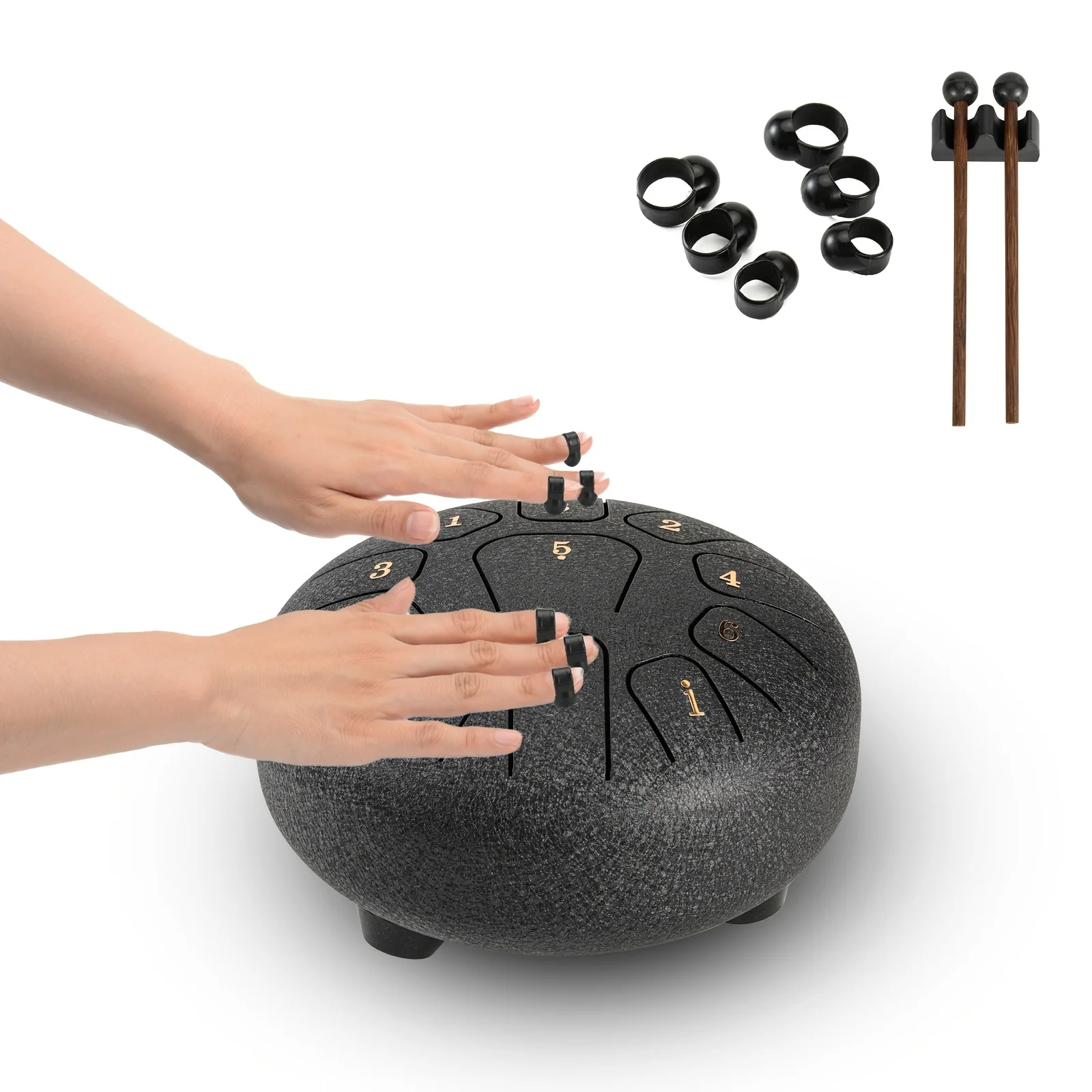 AliExpress Miwayer 6" Steel Tongue Drum Gift Set | 11-Note Sound Healing Instrument w/Tuning Kit | Yoga/Meditation/Anxiety Relief Tool, view 5