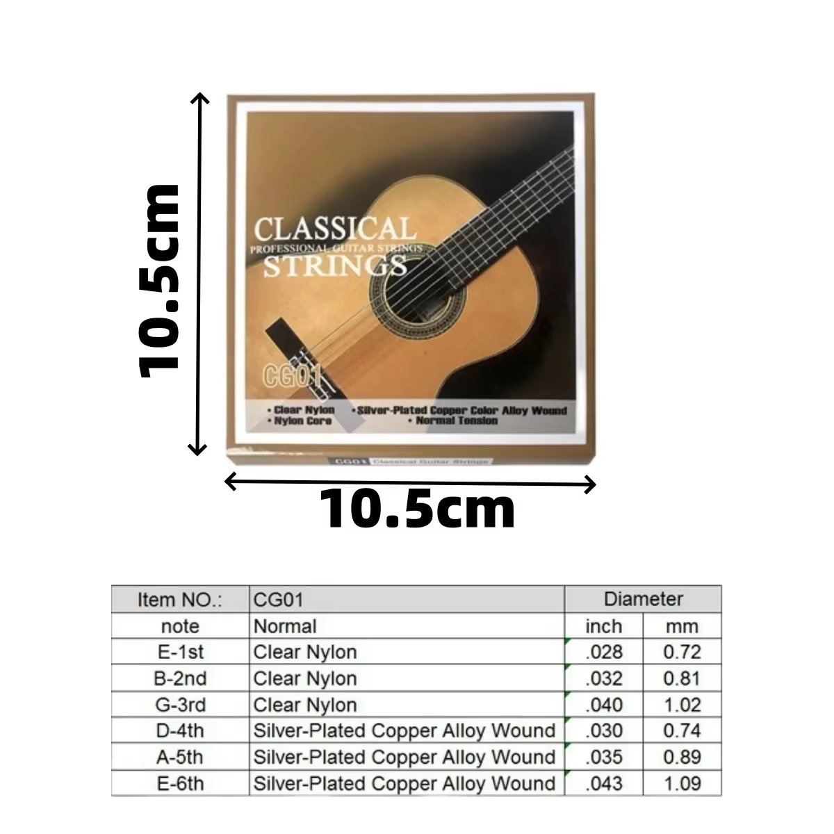 AliExpress Miwayer CG-01 Nylon Classical Guitar Strings6 Strings Silver Plated Copper Alloy Winding Normal Tension, view 2