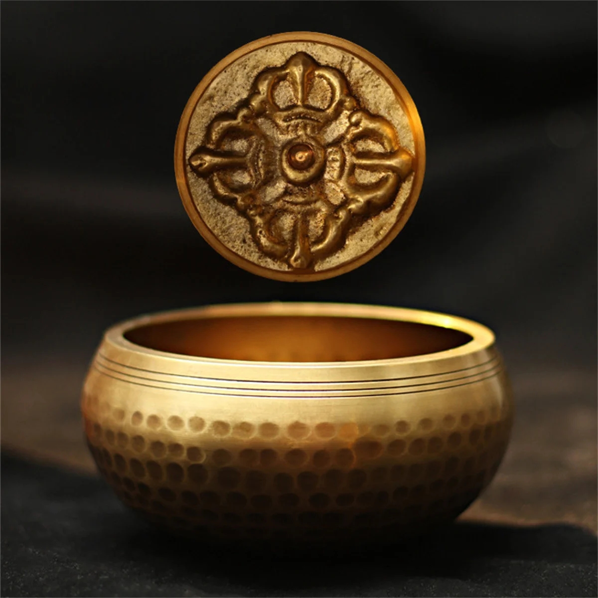 AliExpress Miwayer Copper Sing Bowl Nepal Tibet Handmade for Religious Sound Therapy Music Yoga Buddha Bowl Chanting Healing Tool, view 4