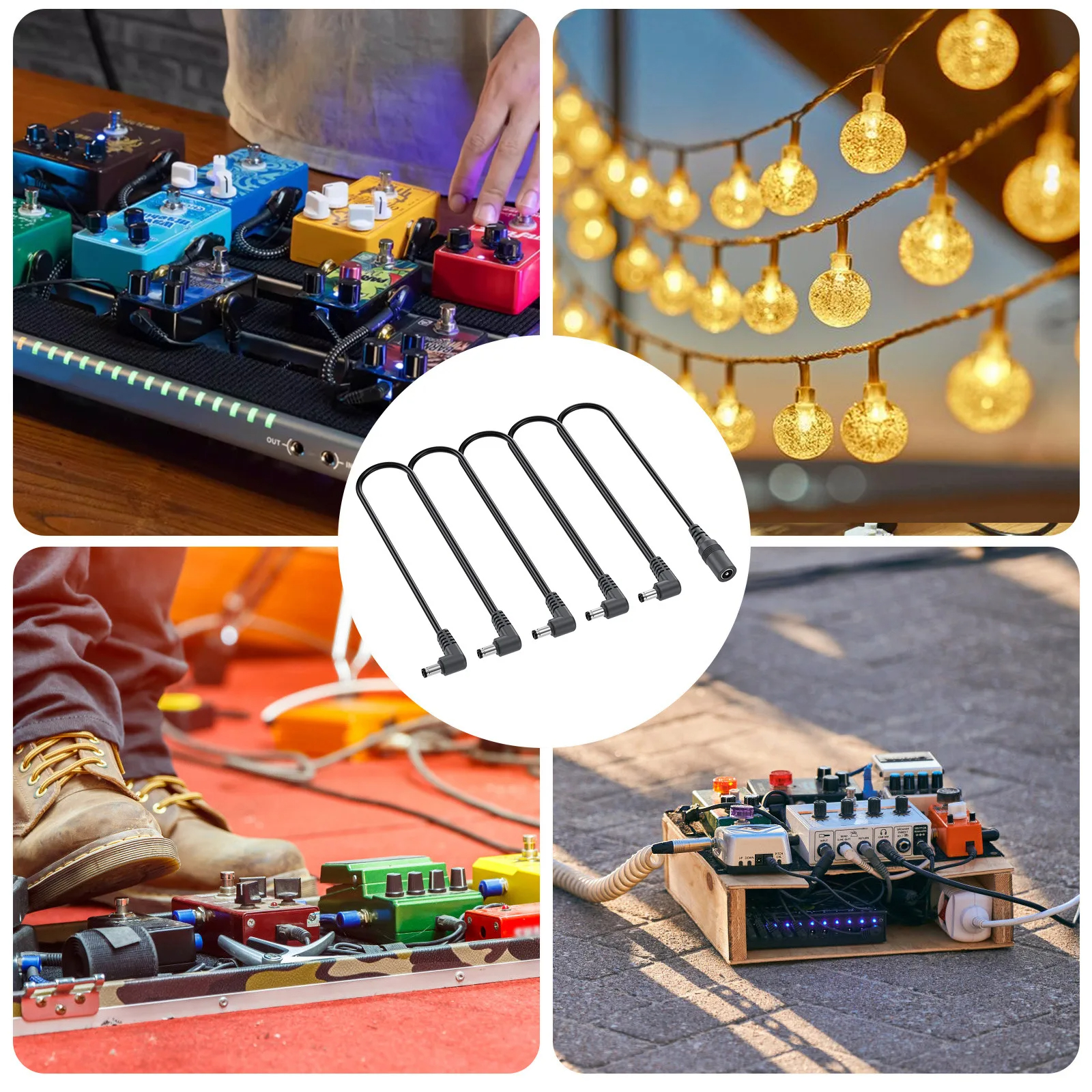 AliExpress Miwayer Daisy Chain Cables 1 to 2-10 Ways Guitar Effect Pedal Power Supply Adapter 9V DC 1A Reinforced Noiseless Center Negative, view 4