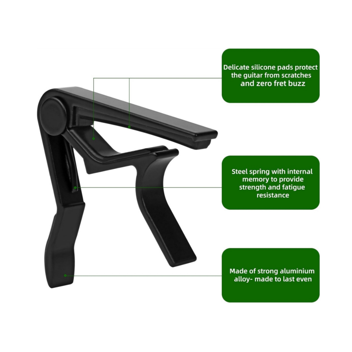 AliExpress Miwayer Guitar Capo with Tone Enhancement System - Lightweight Alloy, Quick Adjustment for All Stringed Instruments, view 2