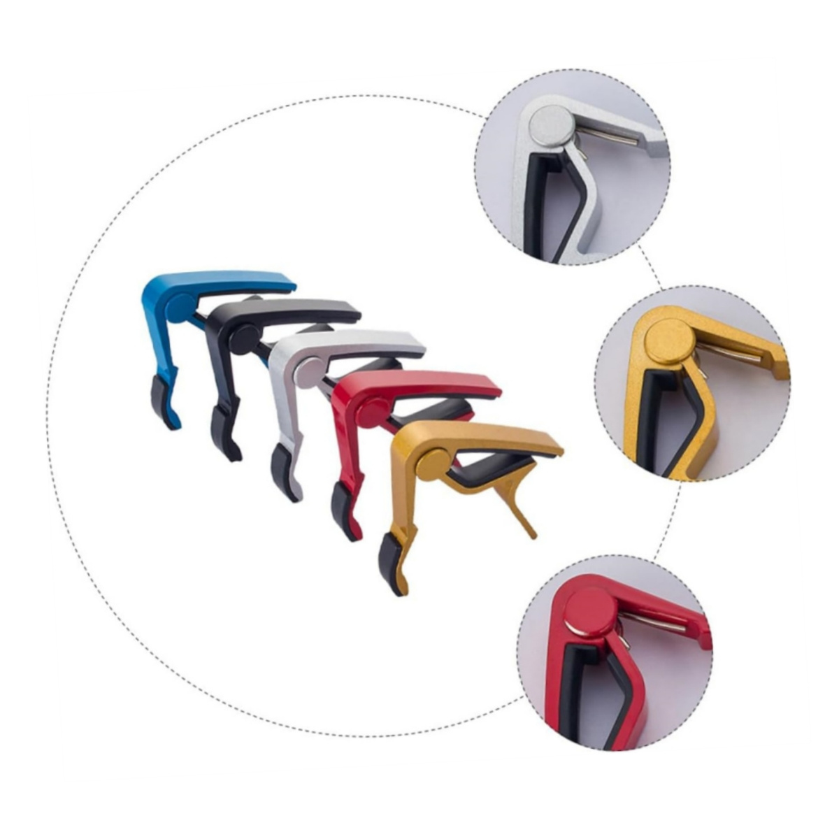 AliExpress Miwayer Guitar Capo with Tone Enhancement System - Lightweight Alloy, Quick Adjustment for All Stringed Instruments, view 5