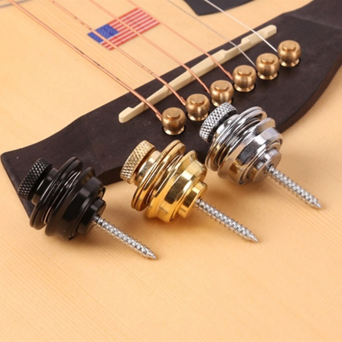 AliExpress Miwayer Guitar Strap Lock 1 PCS Heavy Duty Metal Button Security Straplock for Electric Acoustic Guitar Bass Ukulele, view 5