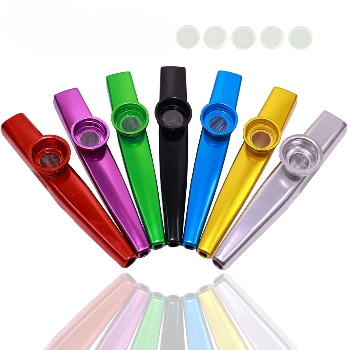 AliExpress Miwayer Kazoo Set with Kazoo + Flute Barrel + 5pcs Diaphragms, 7 Colors, Simple Easy to Learn Musical Gift for Party Favor, view 6