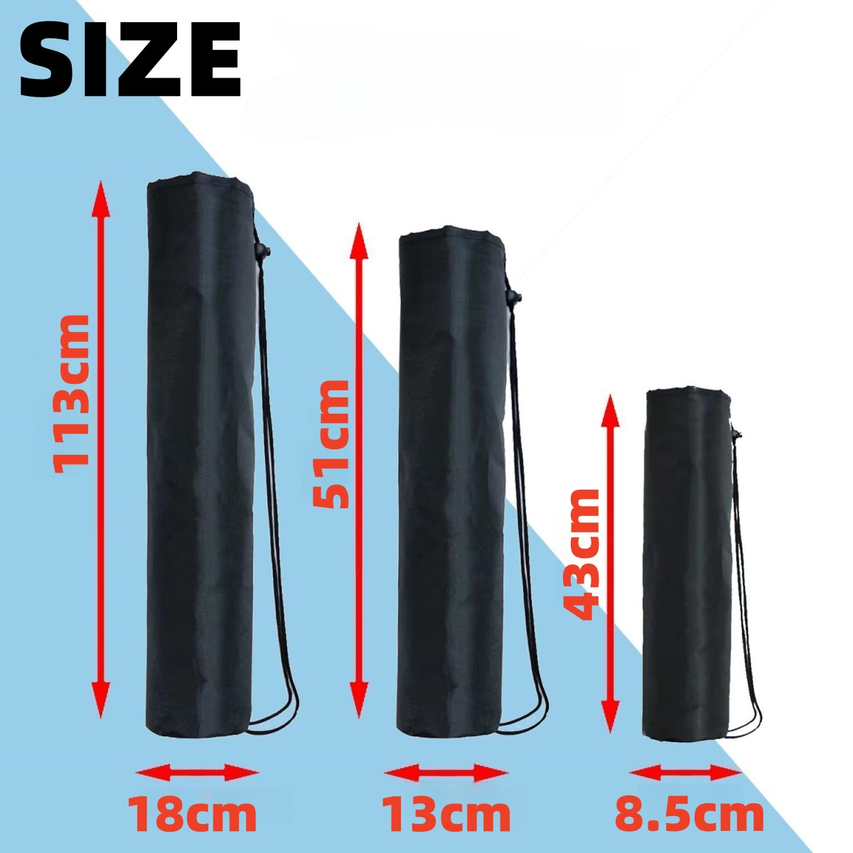 AliExpress Miwayer Portable Tripod Monopod Bag Oxford Cloth Foldable Drawstring Storage Bag/for Carring Mic Tripod Stand, view 2