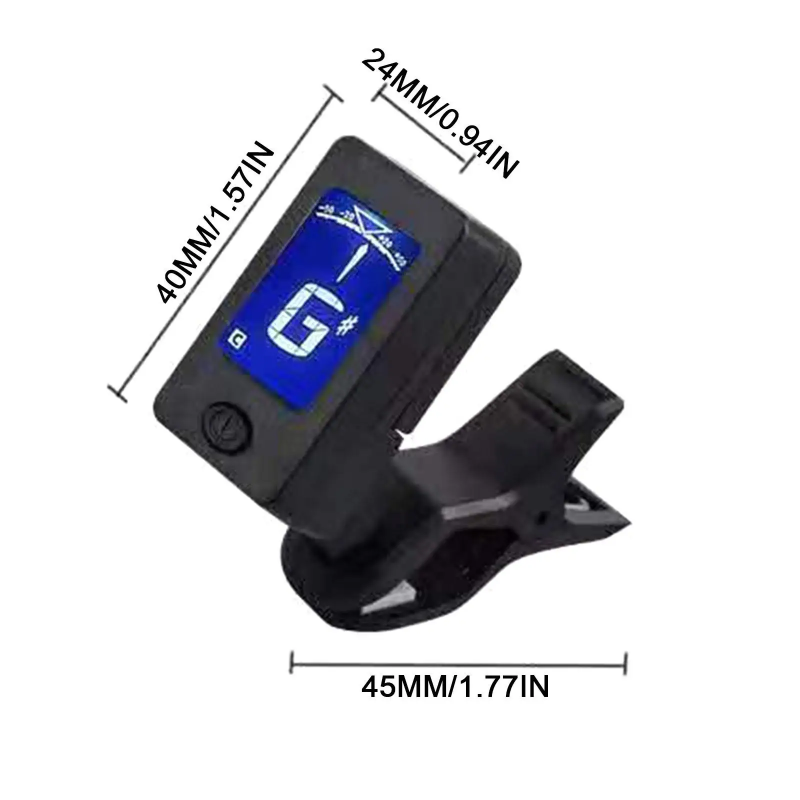 AliExpress Miwayer Professional Clip-On Guitar Tuner with LCD Screen, 360° Rotatable for Acoustic Electric Guitar Bass Ukulele Accessories, view 2
