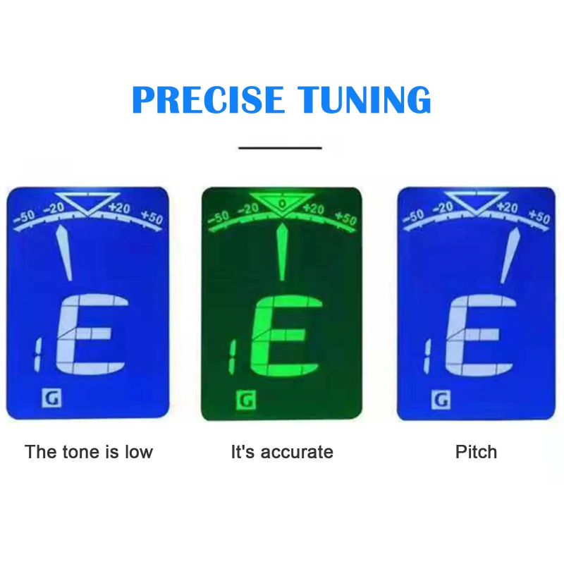AliExpress Miwayer Professional Clip-On Guitar Tuner with LCD Screen, 360° Rotatable for Acoustic Electric Guitar Bass Ukulele Accessories, view 3