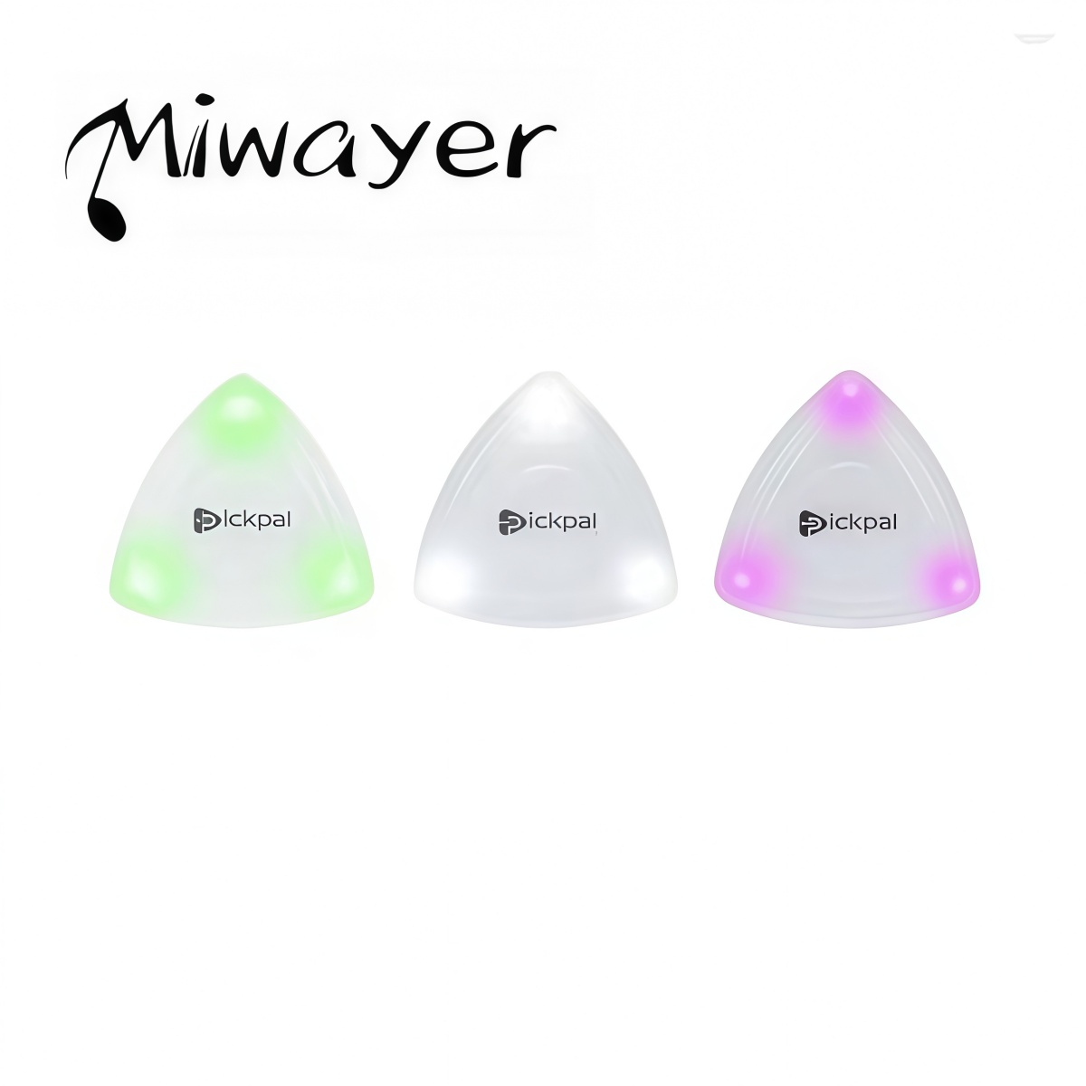 AliExpress Miwayer Triangle LED Luminous Guitar Pick, 3 Colors White/Green/Purple, High-Sensitivity LED Light Non-Slip Plectrum for Guitar