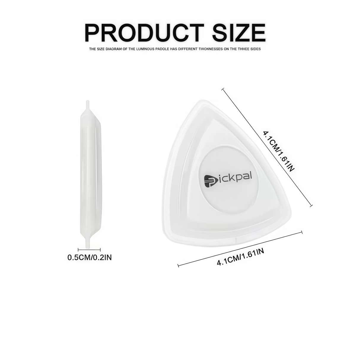 AliExpress Miwayer Triangle LED Luminous Guitar Pick, 3 Colors White/Green/Purple, High-Sensitivity LED Light Non-Slip Plectrum for Guitar, view 2