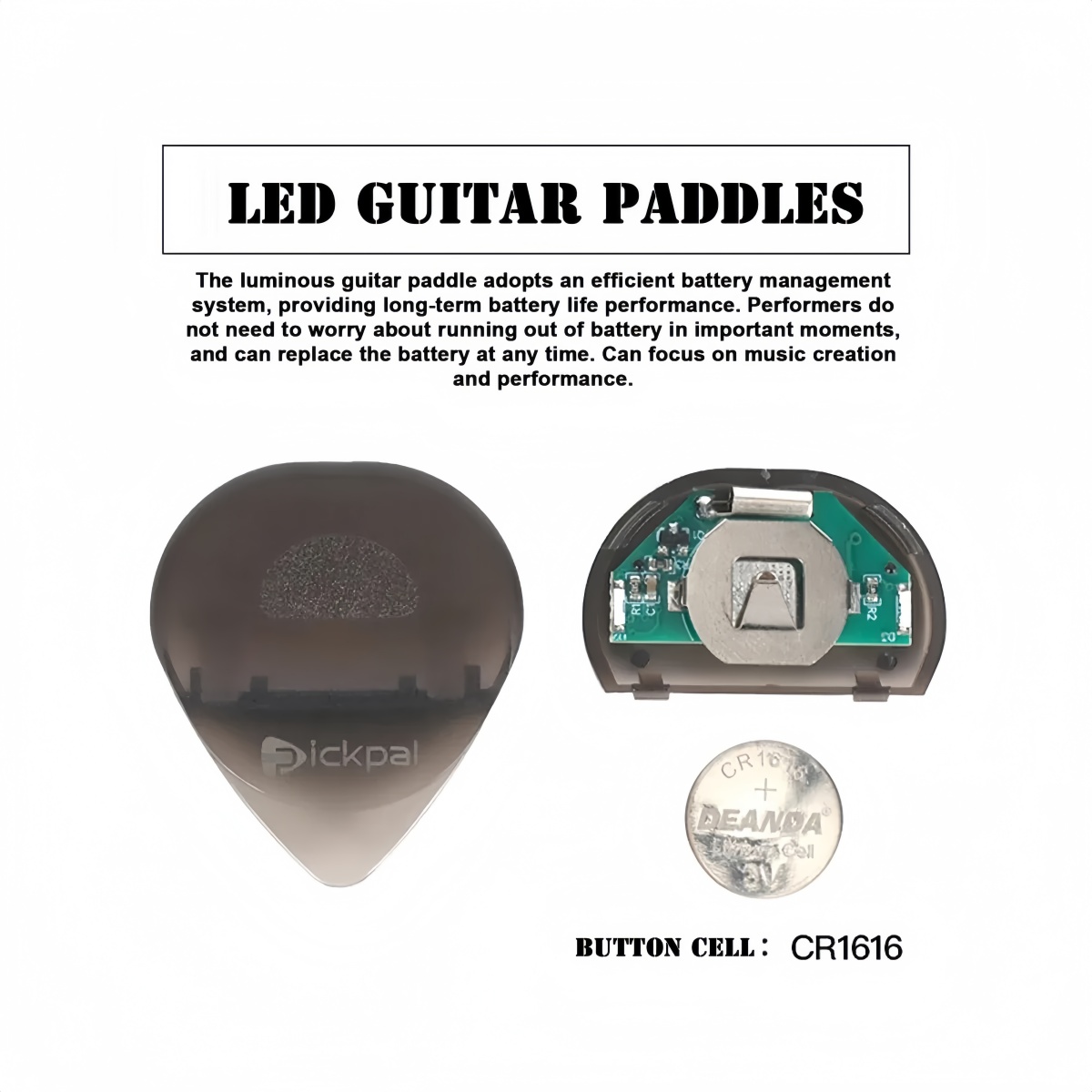 AliExpress Miwayer Triangle LED Luminous Guitar Pick, 3 Colors White/Green/Purple, High-Sensitivity LED Light Non-Slip Plectrum for Guitar, view 4