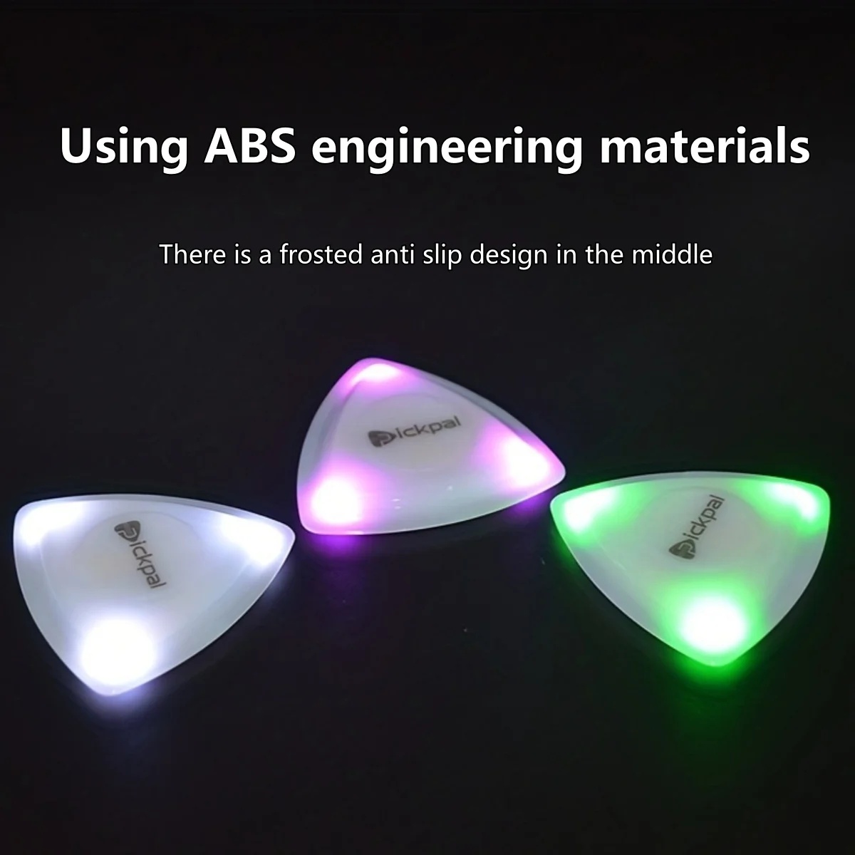 AliExpress Miwayer Triangle LED Luminous Guitar Pick, 3 Colors White/Green/Purple, High-Sensitivity LED Light Non-Slip Plectrum for Guitar, view 6