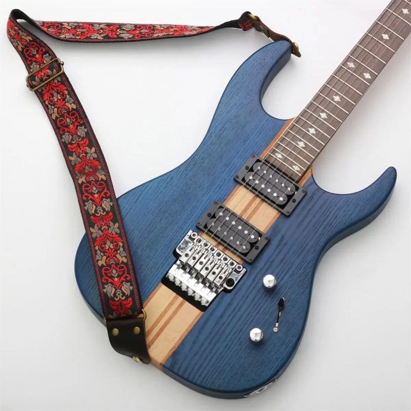 AliExpress Miwayer Vintage Flowers Guitar Strap, Soft Embroidered Cotton Belt&Leather Head, Adjustable Creative Watch Bands Strap for Bass, view 6