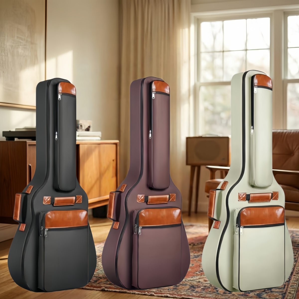 AliExpress Miwayer Waterproof Acoustic Guitar Bag, 41 Inch, Oxford Nylon, Thick Padded Cotton, Double Shoulder Straps, for Gig or Daily Use