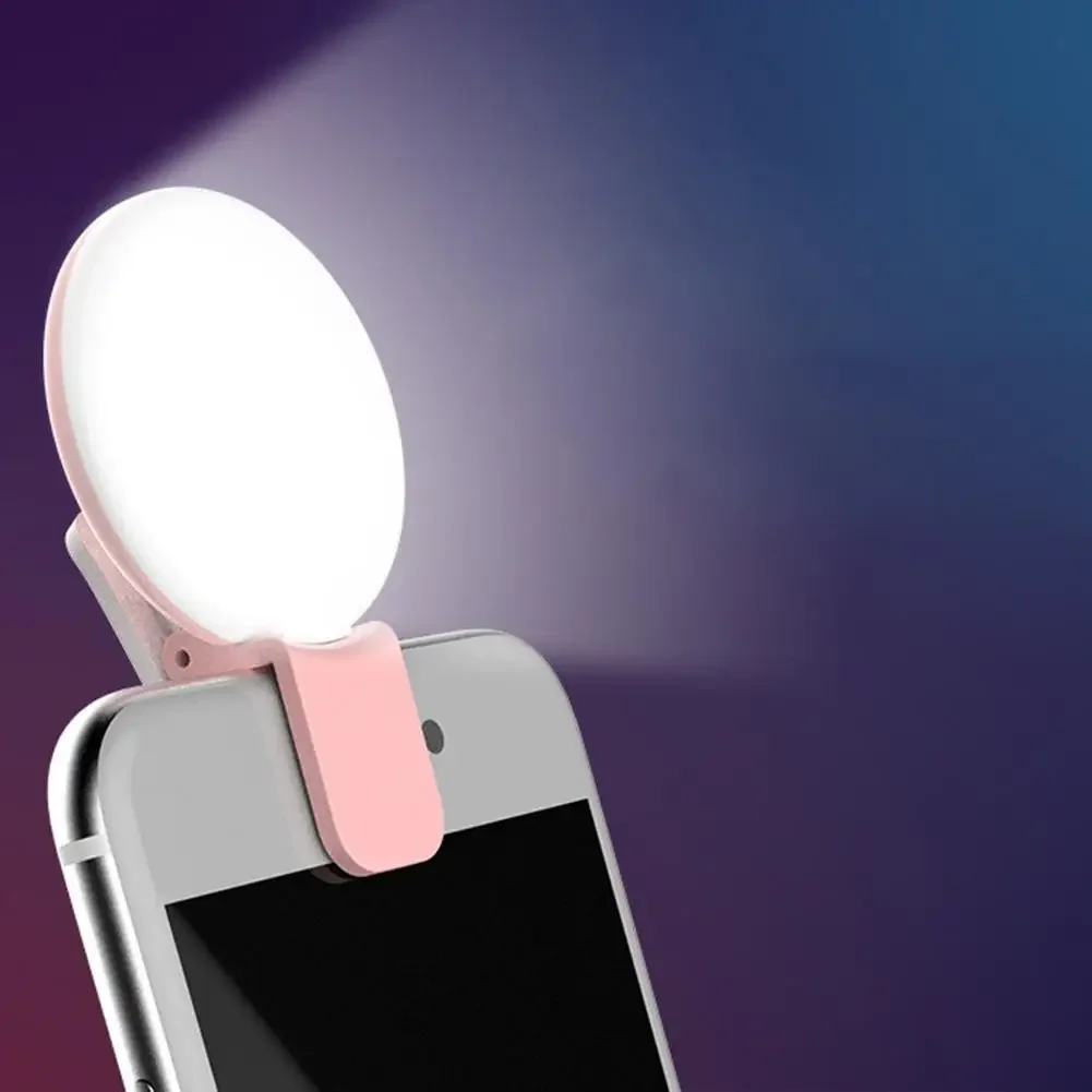 AliExpress Mobile Phone LED Selfie Ring Light Portable Mini Durable Practical Three Stop Dimming Circle Photography Clip Fill Light