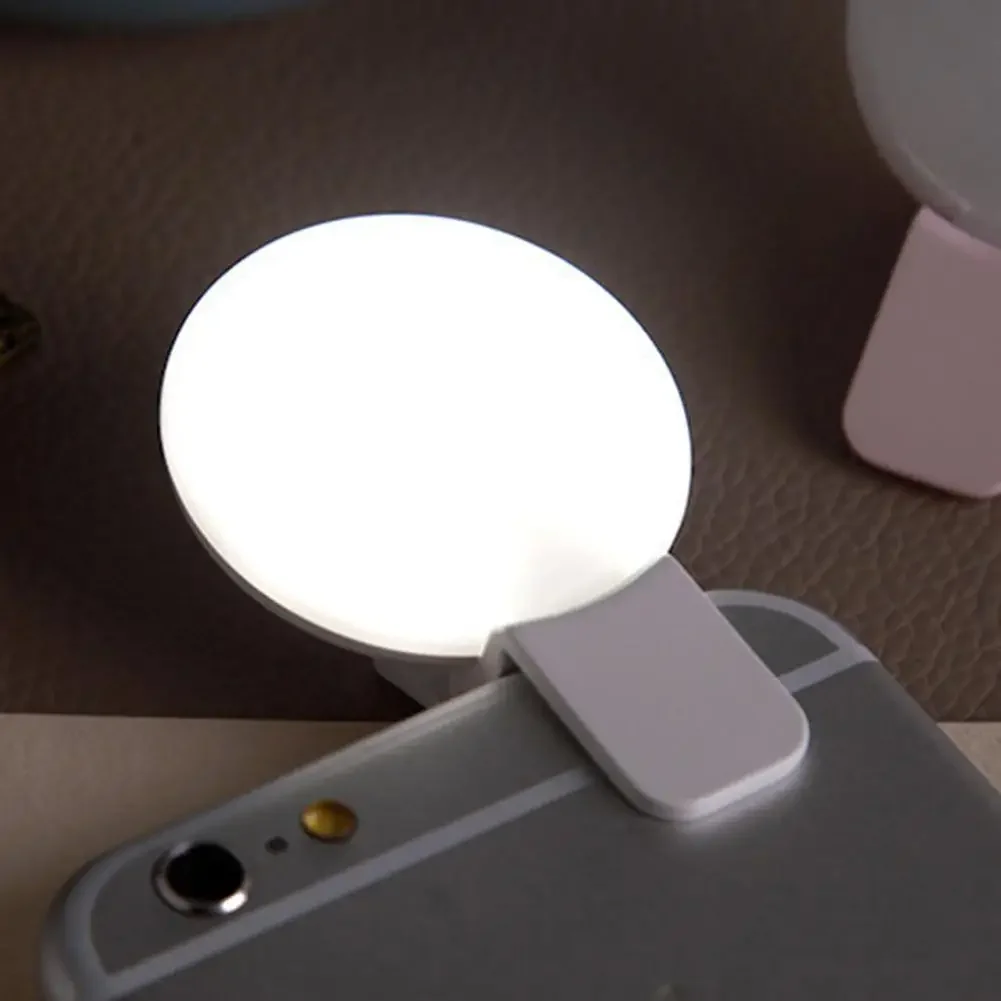 AliExpress Mobile Phone LED Selfie Ring Light Portable Mini Durable Practical Three Stop Dimming Circle Photography Clip Fill Light, view 3