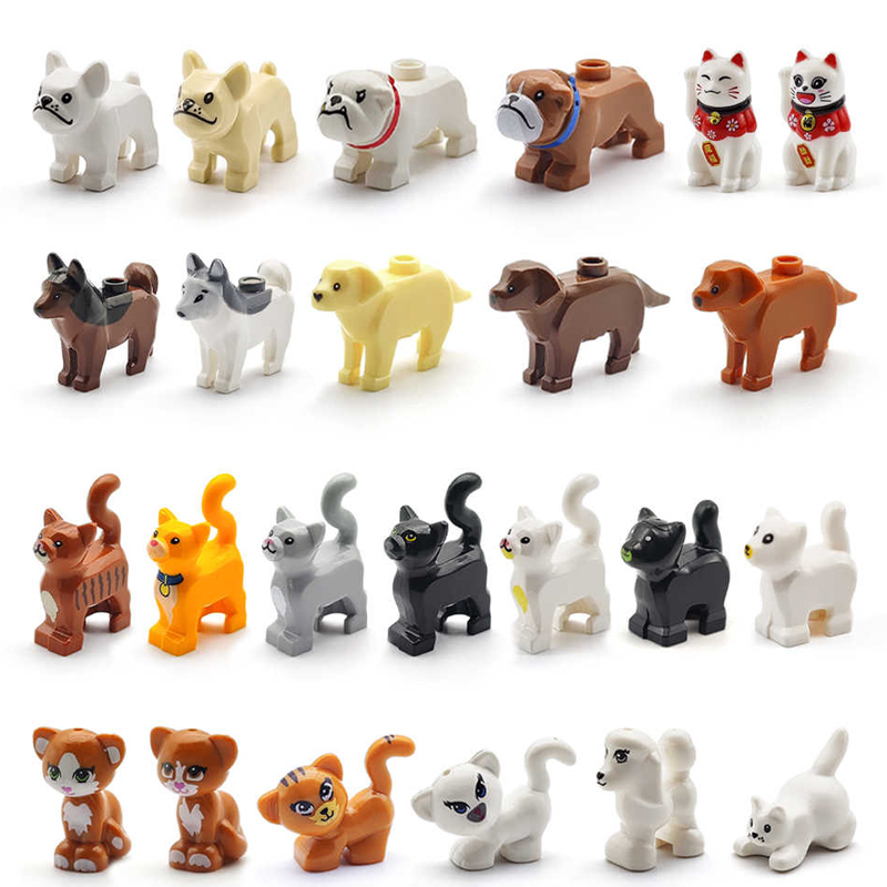 AliExpress MOC Animal Scene Building Blocks Cats Dogs Sheep Pigs Chickens Eagle Parrots Dolphin Zoo Fram Accessories DIY Toys Bricks T14, view 2