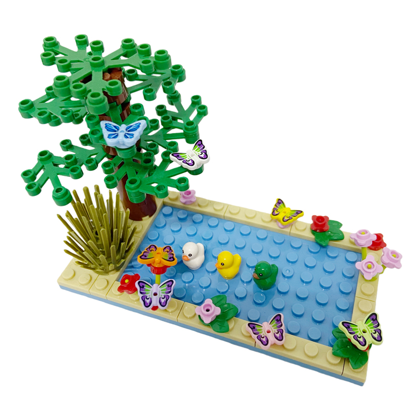 AliExpress MOC Animal Scene Building Blocks Cats Dogs Sheep Pigs Chickens Eagle Parrots Dolphin Zoo Fram Accessories DIY Toys Bricks T14, view 3
