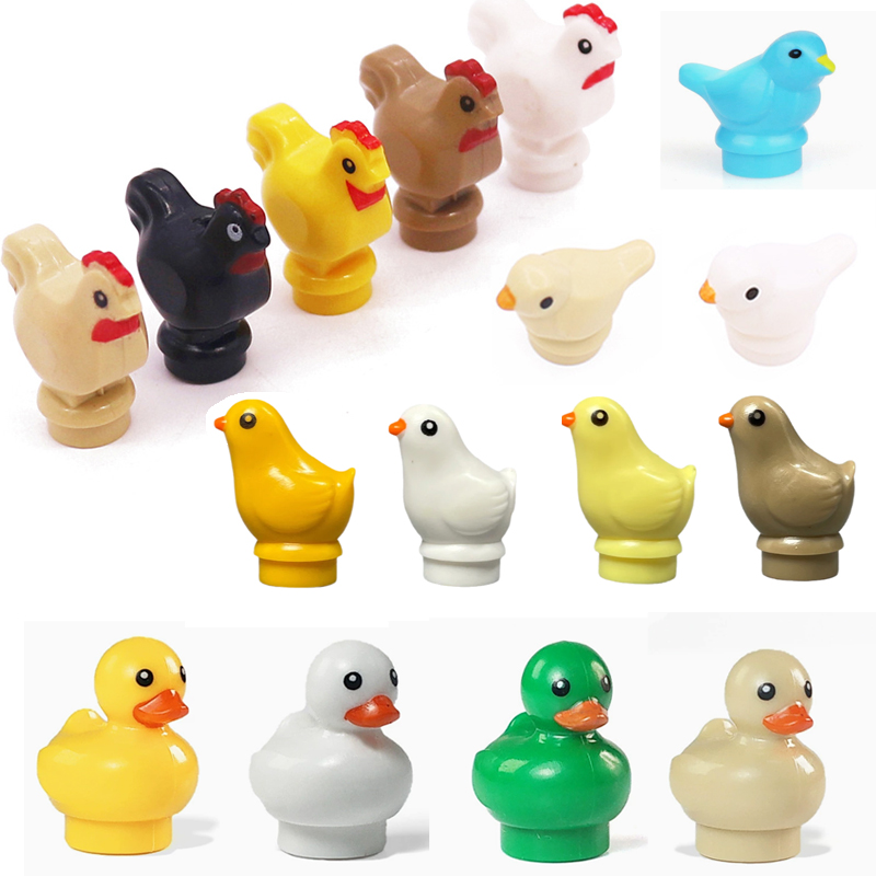 AliExpress MOC Animal Scene Building Blocks Cats Dogs Sheep Pigs Chickens Eagle Parrots Dolphin Zoo Fram Accessories DIY Toys Bricks T14, view 4