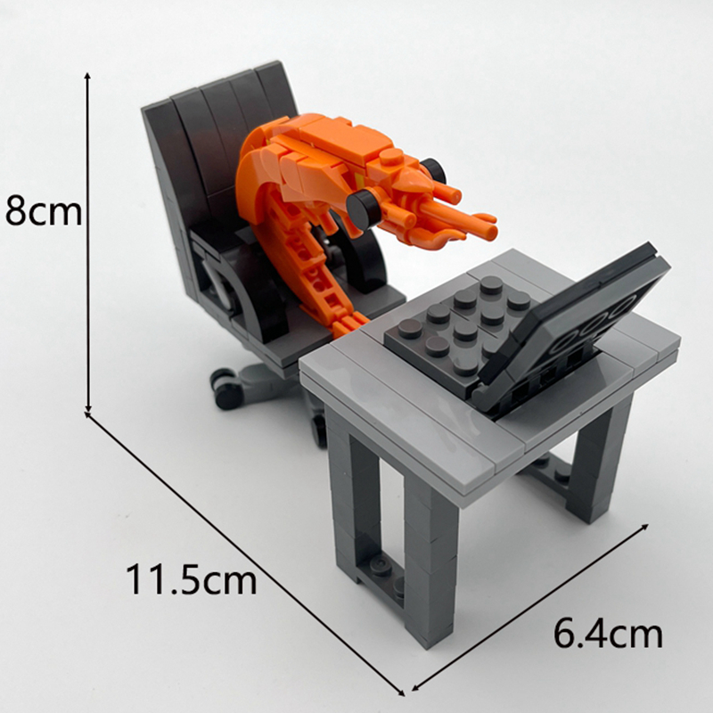 AliExpress MOC Building Block Shrimp Model Figurines Puzzle Assembly Kit for Boys And Girls Internet Celebrity Creative Parodies Toy, view 6