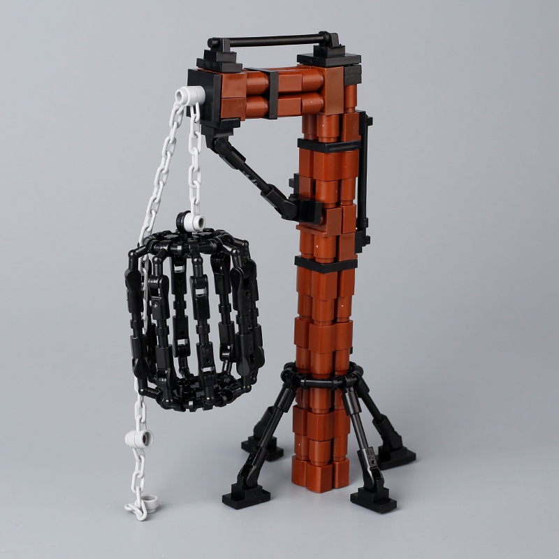 AliExpress MOC Medieval Prison Execution Ground Hanging Cage Building Blocks Kit Castle Scene Assemble Toys, view 5