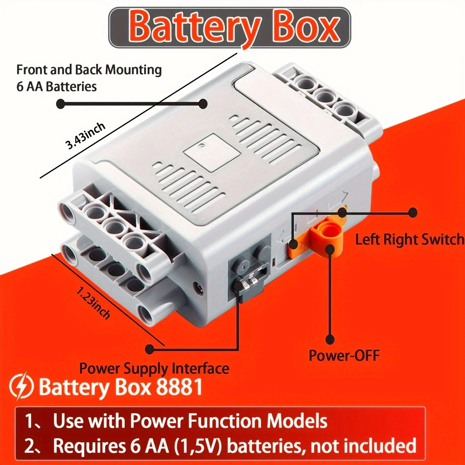 AliExpress MOC Power Functions Servo Train Motor Battery Box Switch Light IR Remote Control Receiver Technical Parts Set Building Blocks, view 4