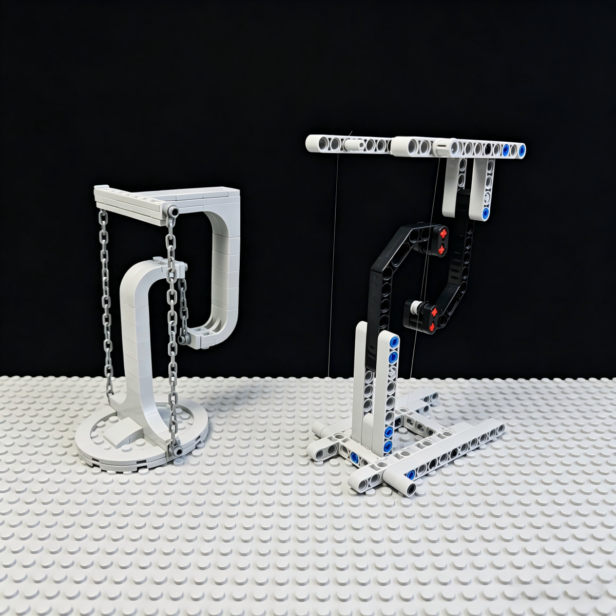 AliExpress MOC Tension Sculpture Building Blocks Anti-Gravity Invisible Suspension Chain Physics Balance Model Display Stand Desk Decor