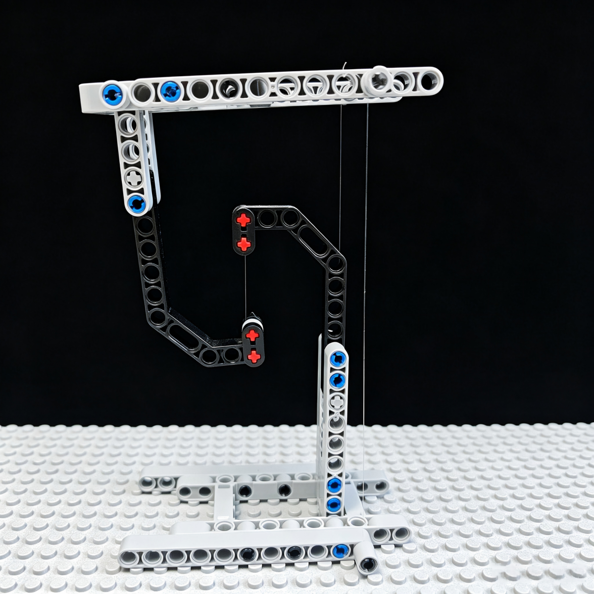 AliExpress MOC Tension Sculpture Building Blocks Anti-Gravity Invisible Suspension Chain Physics Balance Model Display Stand Desk Decor, view 3