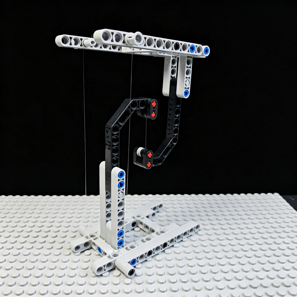 AliExpress MOC Tension Sculpture Building Blocks Anti-Gravity Invisible Suspension Chain Physics Balance Model Display Stand Desk Decor, view 4