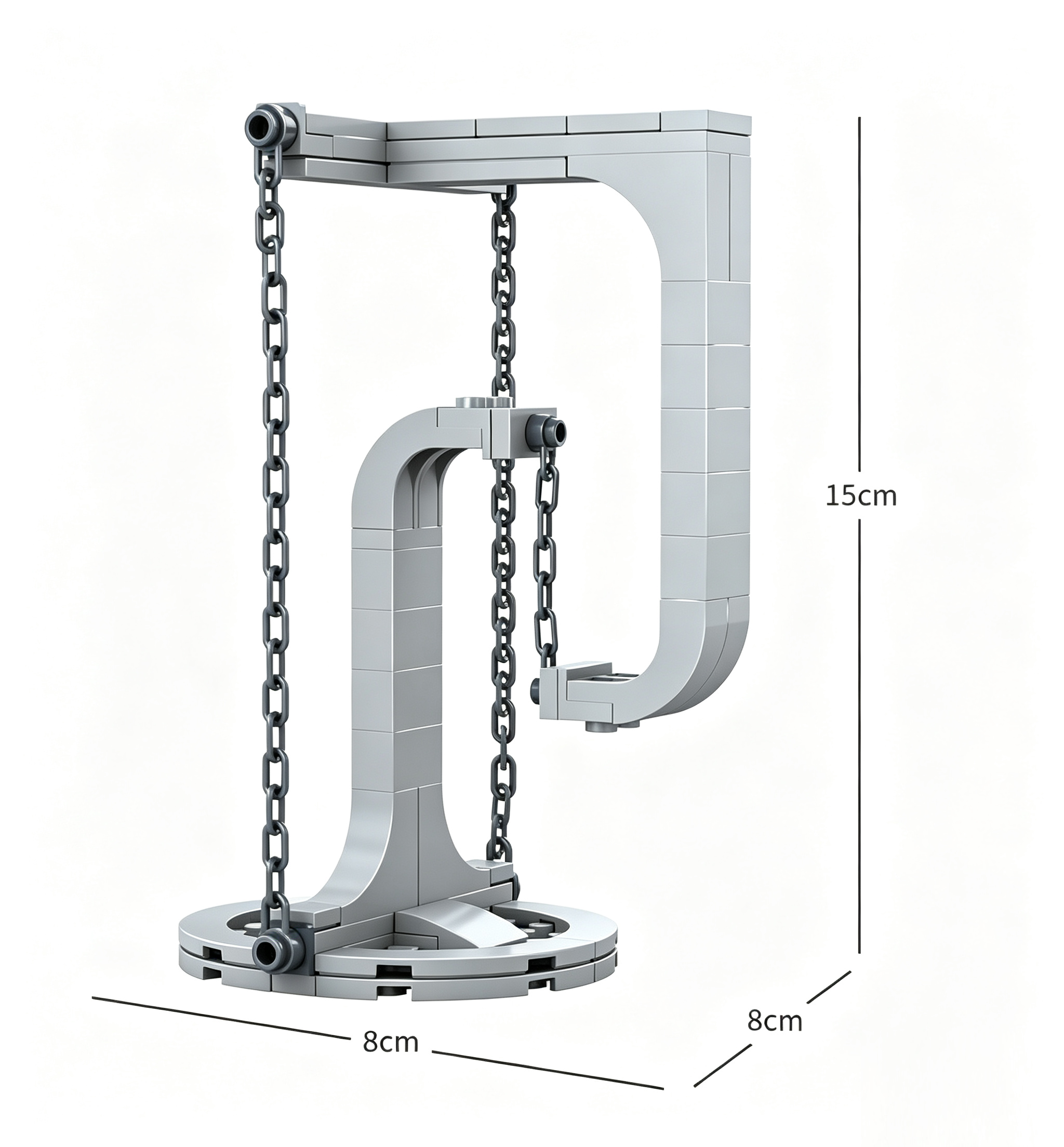 AliExpress MOC Tension Sculpture Building Blocks Anti-Gravity Invisible Suspension Chain Physics Balance Model Display Stand Desk Decor, view 5