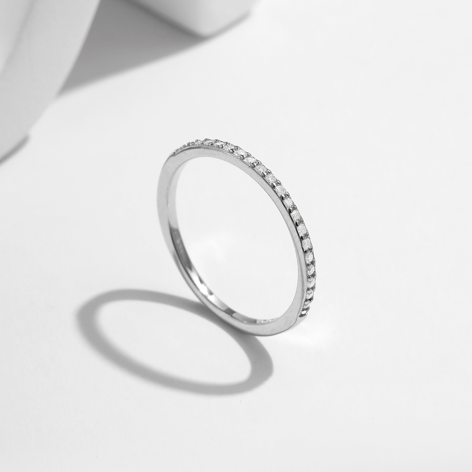 AliExpress MODIAN 925 Silver Moissanite Eternity Band, view 4