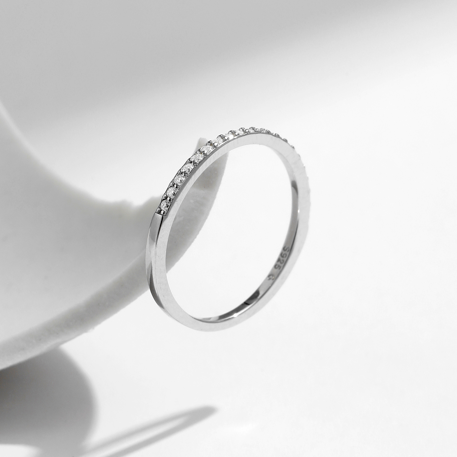AliExpress MODIAN 925 Silver Moissanite Eternity Band, view 6