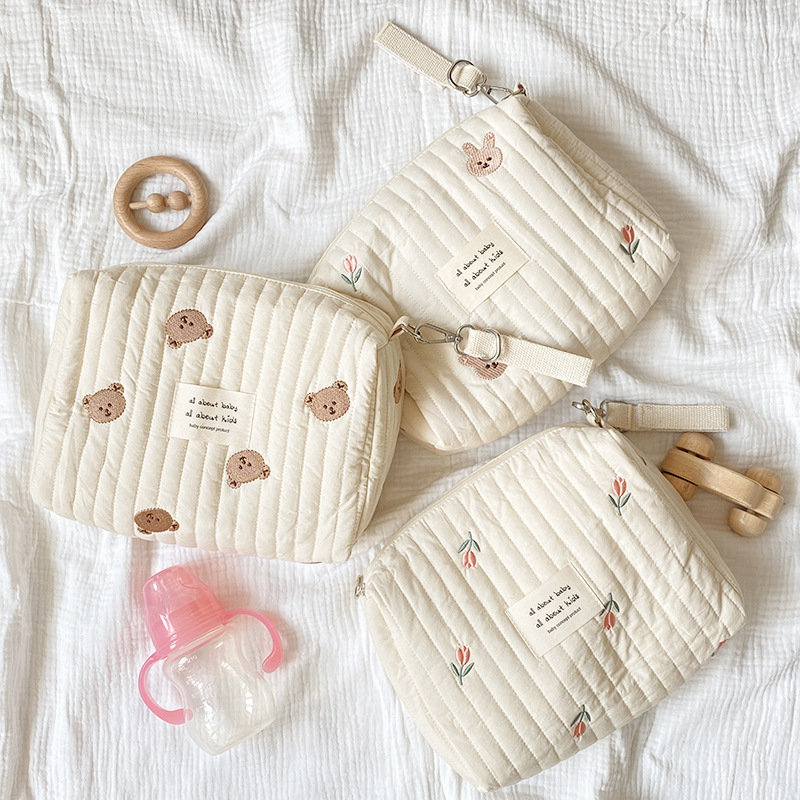 AliExpress Mommy Bag Print Embroidery Mommy Bag Zipper Newborn Baby Diaper Bag Nappy Pouch Travel Stroller Storage Bags, view 2